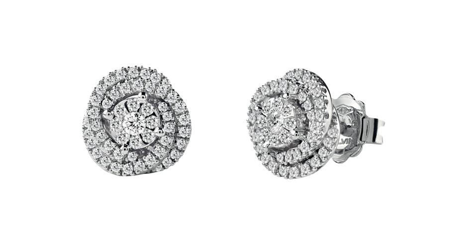Daphne White Gold Earrings with Diamonds